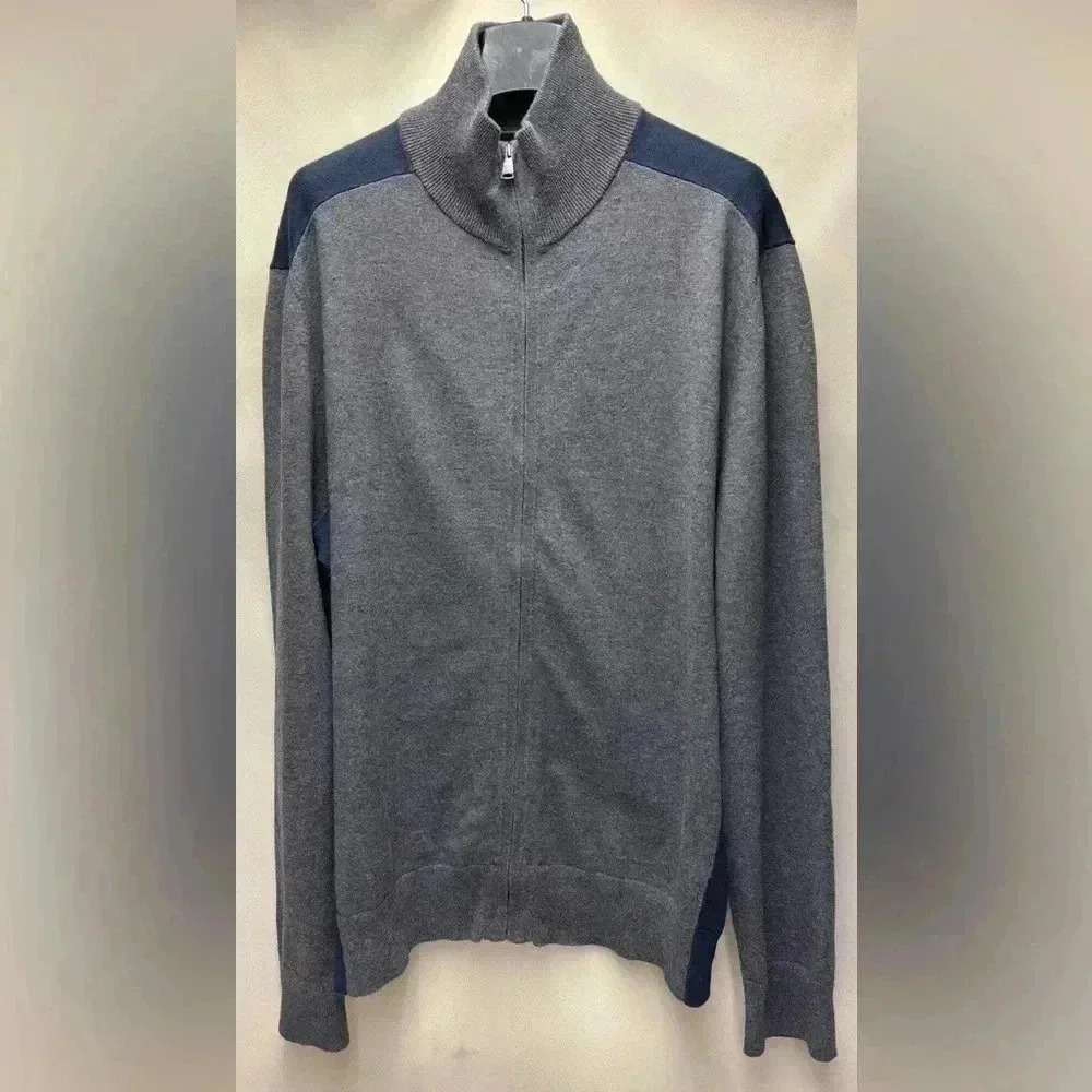 Banana Republic Full Zip Sweater Cardigan Cotton/Nylon/Silk Blend Size Large